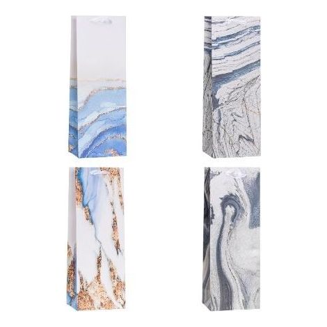 Dekorativer Flaschenbeutel 12x36x9cm, Rosettenmuster