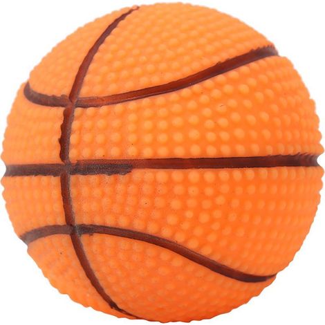 Balle à mâcher couinante pour animaux de compagnie, 1 pièce, jouet couineur pour chiens et chiots (ballon de basket). (1/5)