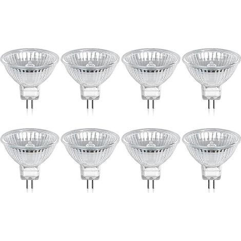 Pack de 8 lampes halogènes Gu5.3 Mr16 35w 12v Dimbar - varmhvit 2800k, 400 lumen, hette Jz [DB] (1/5)