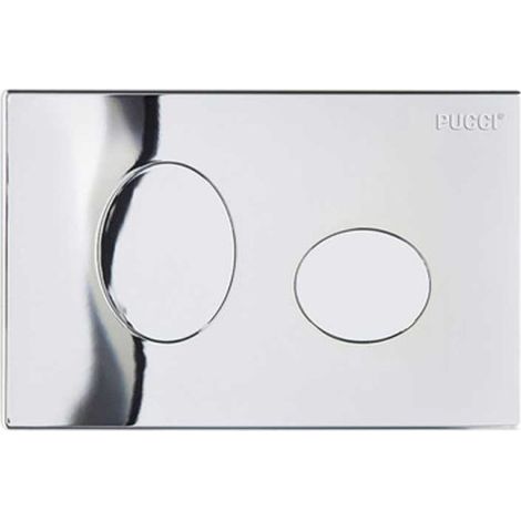 Placca per Cassetta Incasso Pucci Eco 2 Pulsanti Ellisse MOD.2014 Cromo (1/2)