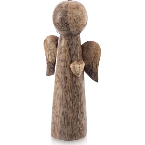 Wooden christmas angel figurine mango wood 21 cm 235492457 (1/5)