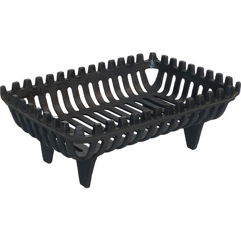 Griglia per camino Relaxdays, braciere, HLP: 18 x 46 x 31 cm, robusta, pesante, ghisa, nera (1/5)