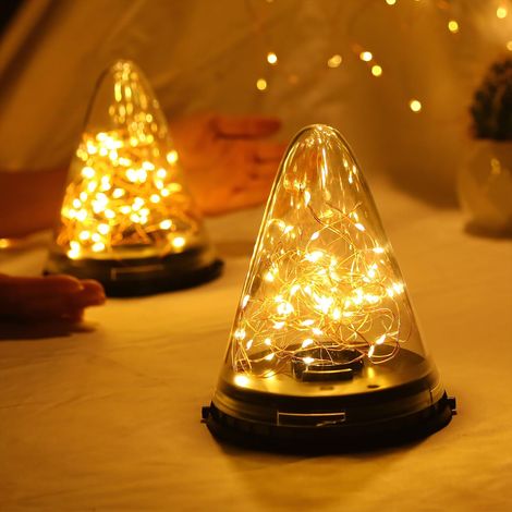 Lanterna solare da giardino per esterni, set di 2 lanterne da esterno con luci a LED da 3000K, 3 modalità, lampada a sospensione solare impermeabile IP55 per decorazioni, balconi, feste, alberi, regal (1/4)