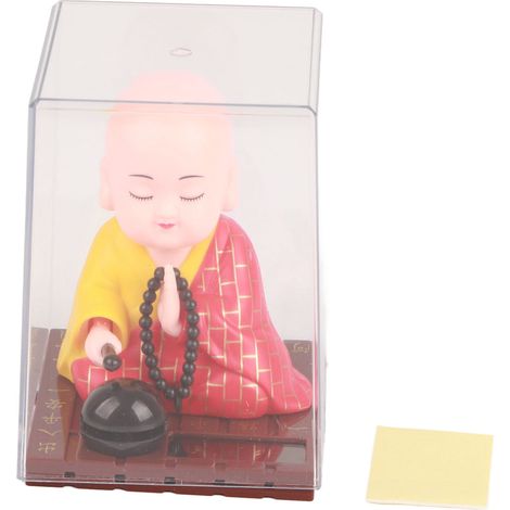 Poupée Moine Bouddhiste Solaire Automatique Frappant Figurine Durable pour Voiture Hôtel Décor (1/5)