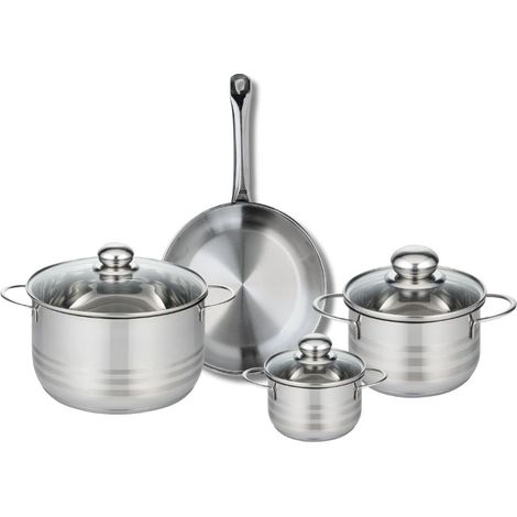 Ensemble de 1 Poêle de cuisson 24 cm et 3 faitouts 12, 16 et 20 cm Elo Profi Brillant (1/5)