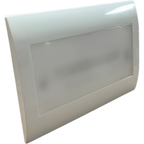 Lampada Emergenza Luce Led Per Scatola 503, 2W 168LM Autonomia 3 Ore, Bianco Freddo 6500K, Placca Bianca, Anti Black Out