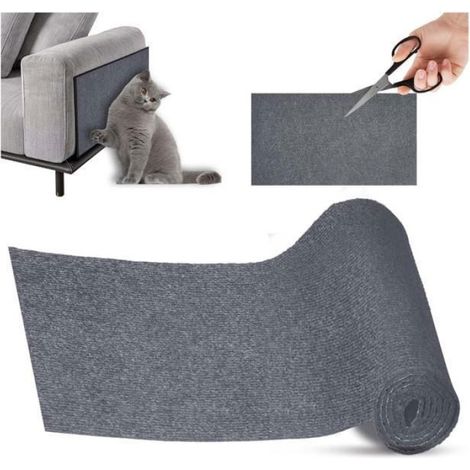Griffoir Chat Canapé Protection canape Chat Tapis Griffoir pour Facile à Couper Meubles Murs Sisal Moquette 100X30cm Gris GRIFFOIR (1/5)