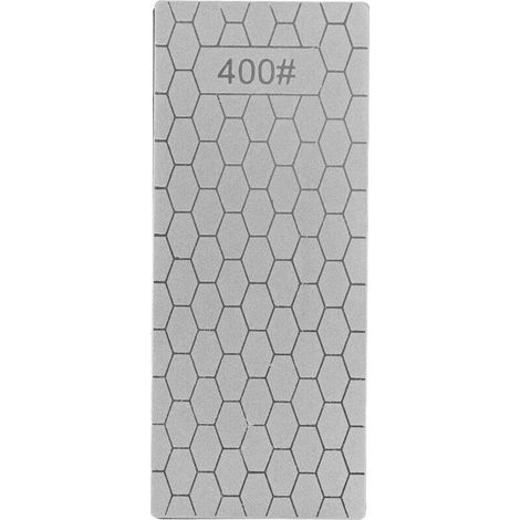 Pierre à aiguiser,Pierre à aiguiser en diamant rectangulaire, plaque d'afftage de couteaux en diamant, pierre à aiguiser, outil de broyeur pour la cuisine grain 400 (1/4)