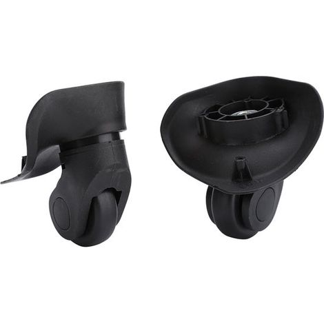 Allecto - Ruedas giratorias de PVC negro - Universales - Duraderas - Polea silenciosa - Repuesto para equipaje - Aptas para carritos - 1 par