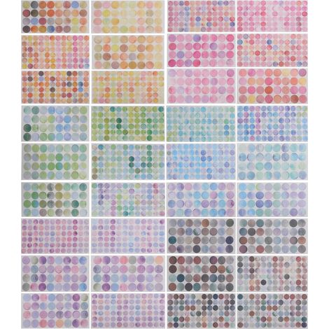 Punktaufkleber Rückstände aus Washi Papier 36 Blatt zur