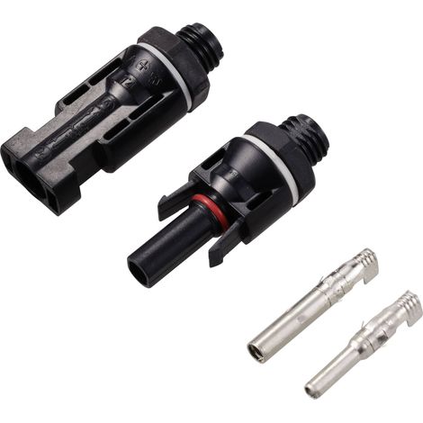 TRU COMPONENTS TC-12195632 CONNECTEUR SOLAIRE MÂLE/FEMELLE MC4 POUR CÂBLE SOLAIRE 4/6 MM 1000 V/DC 30 A 2 PC(S) (1/2)