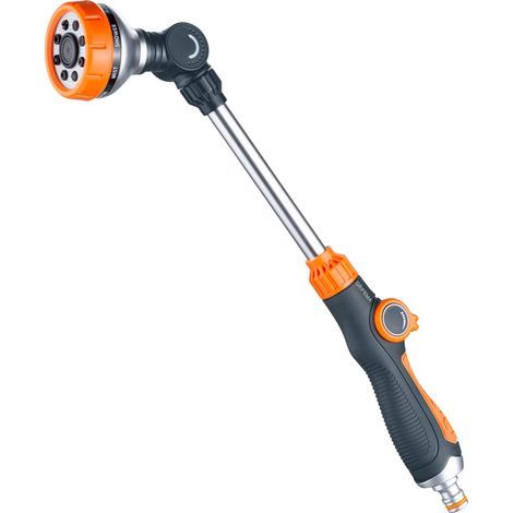 Garden Hose Nozzle 8 Adjustable Patterns, Extended Spray Gun with Controllable Water Flow, Car Washing, Yard Cleaning, Garden Watering, Amazon Exclusive (1/5)