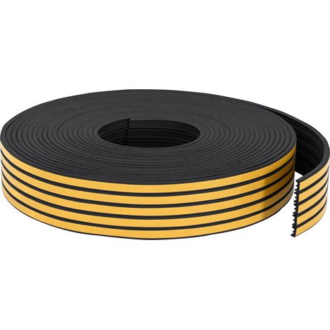 vidaXL Sello de ventana autoadhesivo Negro 9 x 4 mm 50 m Espuma EPDM (1/2)