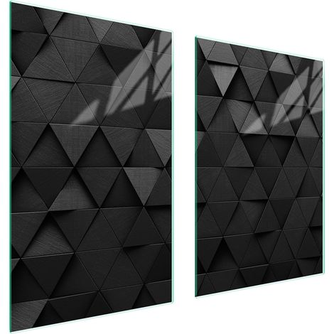 PIASTRA PROTETTIVA IN VETRO PER CUCINA 65x52 NERO (1/5)
