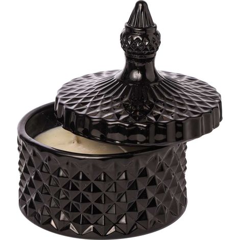 ARPIMEX Vasetto Vetro con Cera D 10,5 Cm H 13 Cm Bomboniera Nero