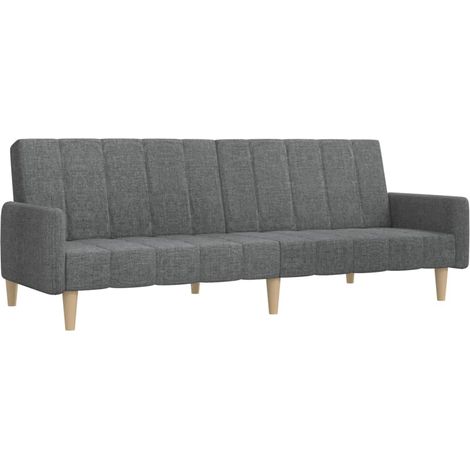 Canapé  Sofa-lit à 2 places gris clair tissu (1/5)
