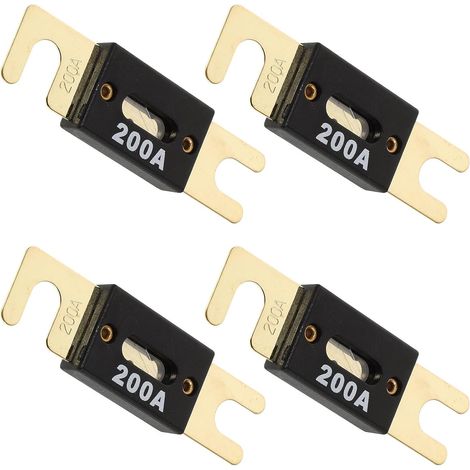 4 Pièces Fusible Anl 200 A en Cuivre Plaqué Or pour Système Audio (1/5)