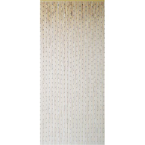 Rideau de porte en bambou verni 90 x 200 cm – 65 bâtonnets – Style naturel et zen – Pour intérieur chaleureux – Morel (1/4)