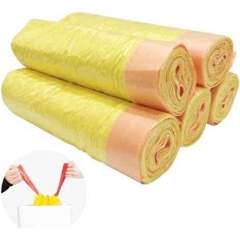 75 Sacs Poubelle 20L HDPE Épais, Cordon Solide, 45x50cm pour Maison et Bureau