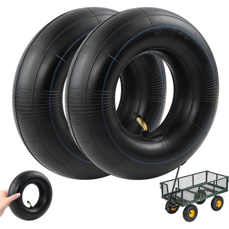 2 Pièces 3.00-4'' Chambre à Air Brouette, 225 × 65 mm Chambre a Air Trotinette Electrique, Caoutchouc Tubes Intérieurs de Remplacement avec Valve Coudée pour Roue Brouette (1/5)