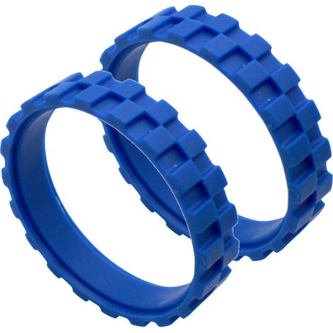 Gummirad, kompatibel mit dem Mittelrad mit rutschfesten Gummireifen (blau)