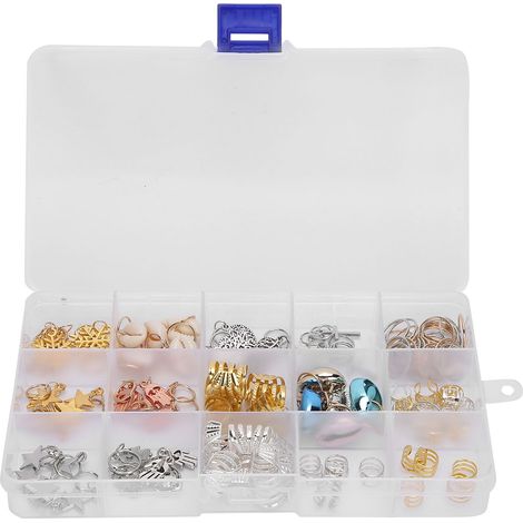 Anneaux pour tresses à faire soi-même, pendentif flocons de neige et feuilles, anneau pour dreadlocks, accessoires de coiffure (1/5)