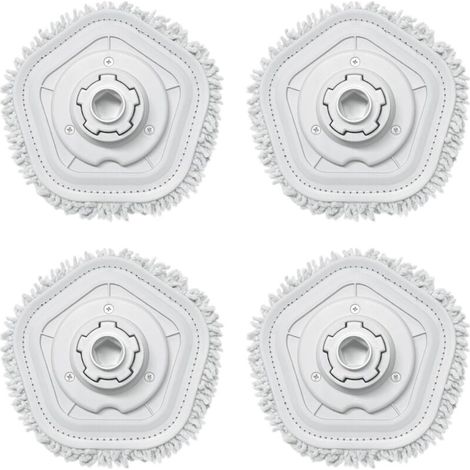 Lot de 4 têtes de rechange pour Xiaomi Dreame W10/Pro, robot de nettoyage Dreame W10, serpillère de rechange haute absorption d'eau et de saleté, pour tous les types de sols (1/5)