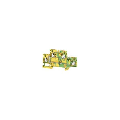Bloc de jonction rail DIN Weidmuller A, 2.5mm², Enfichable, Vert/Jaune ( Prix pour 1 )