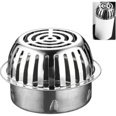 304 Acier Inoxydable Protection des tuyaux de Descente Filtre de gouttière en Acier Inoxydable Grille Anti-Feuilles en Acier Inoxydable pour tuyaux de 110 mm de diamètre (1/5)