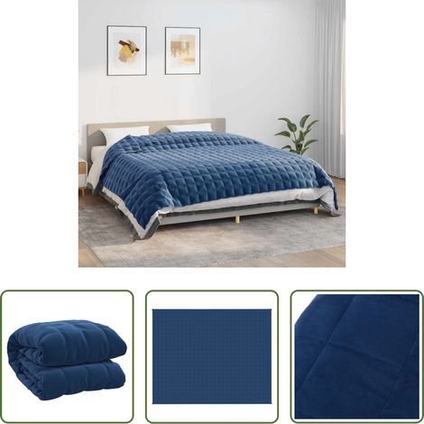 Schlafdecke - Gewichtsdecke Blau 235x290 cm 15 kg Stoff (1/5)
