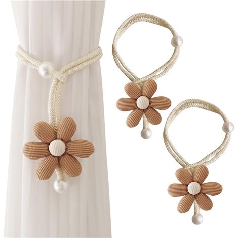 2 fermatende a forma di fiore con perline (1/4)