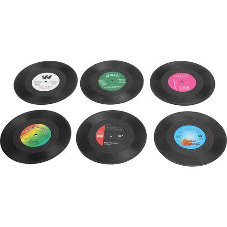 Ensemble de 6 sous-verres antidérapants innovants, dessous de verre, sets de table, accessoires pour boissons et tables (1/5)