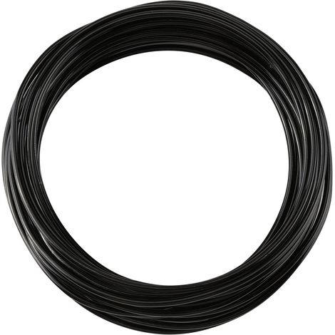 5 mètres de fil aluminium oxydé rond 2 mm, accessoires DIY pour création de bijoux (noir) (1/3)