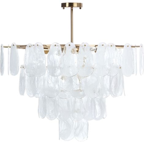 Chandelier OSMORE Glass Brass (1/5)