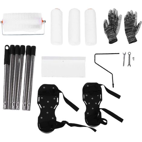 Kit d'outils pour béton autonivelant avec chaussures à pointes perche d'extension pour garage, sous-sol, rénovation de maison (1/5)