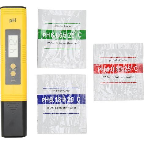 Digitaler pH-Tester mit Hintergrundbeleuchtung, horizontalem Display und automatischer Temperaturkompensation, Taschenformat für Aquarien (1/5)
