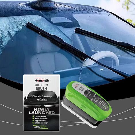 Auto-Ölfilm-Reinigungsbürste, entfernt Schmutz und Ablagerungen, reinigt Autoscheiben und schützt vor Regen – 120 ml + Bürste -- DE (1/5)