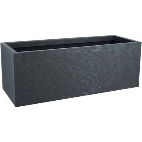 Jardinière - 57 L - Intérieur Extérieur - 79,5 x 29,5 x H 29,5 cm - Gris Anthracite (1/5)