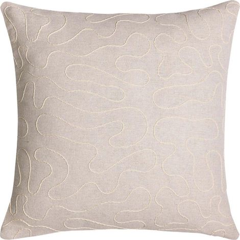 Coussin Déco Fantaisie "Cirana" 45x45cm Naturel (1/5)