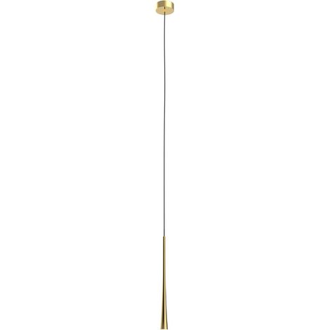 Suspension tube minimaliste dorée 40 cm LED 7W Maxlight (1/2)