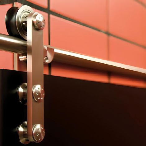Kit herrajes puerta corredera cabina fenólica inox exterior interior (1/3)