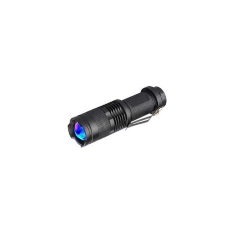 Torcia UV da 365 nm, luce nera a LED ultravioletta, zoomabile per rilevatori di denaro, controllo documenti, caccia, scorpioni, arte rupestre, fotografia, 9,2 cm x 2,5 cm - Crezuo