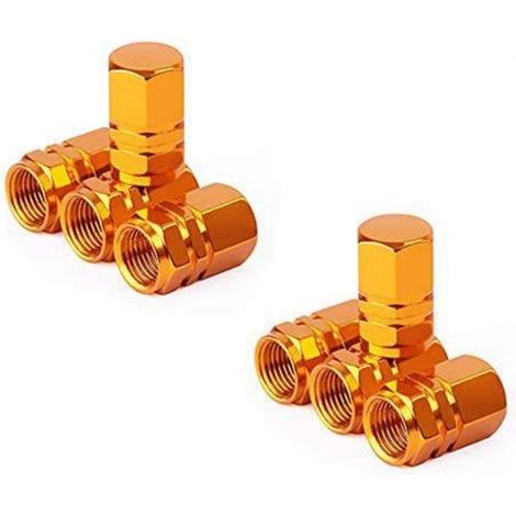 Ventilkappen 8er-Pack Gold für PKW, SUV, Fahrrad, LKW, Motorrad (1/4)