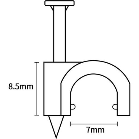 Paquet de 100 serre-câbles ronds blancs solides et durables - 7 mm (1/3)