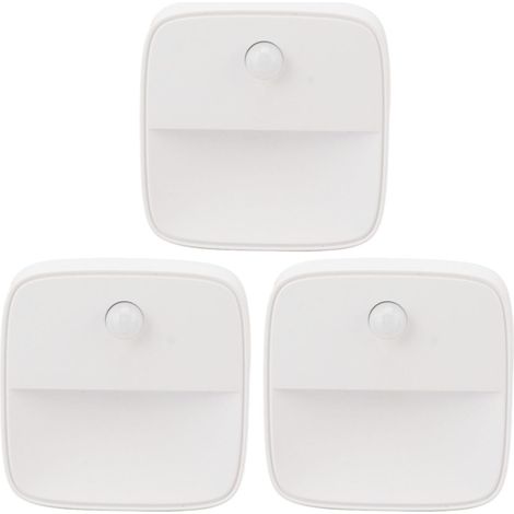 Ortviai Veilleuse LED avec capteur de mouvement et crépusculaire, 3 pièces, lumière chaude 3000 K, pour chambre, couloir, escalier (1/5)