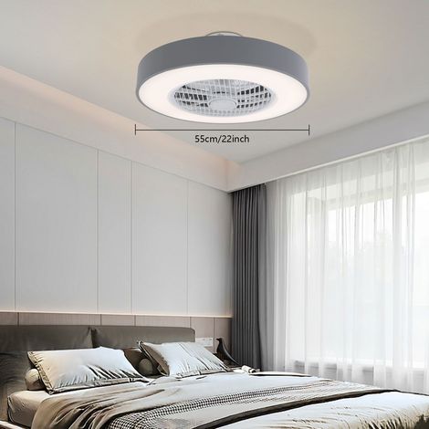 Deckenventilator mit Beleuchtung LED Licht Fernbedienung Lampe Für Wohnzimmer DE