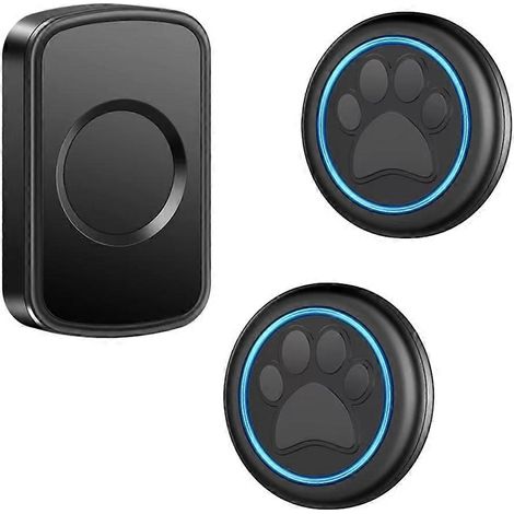 Hunde-/Katzenglocke mit wasserdichtem Touch-Knopf, Bewegungsmelder, EU-Stecker, für Stubenreinheitstraining. (1/5)
