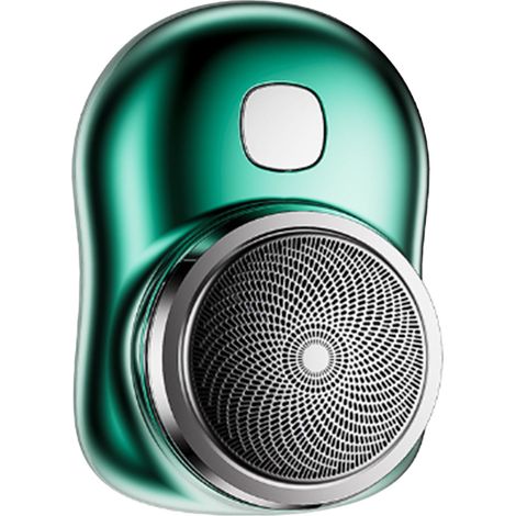 Tondeuse à barbe homme portable compacte rechargeable, coupe-barbe mini de poche vert (1/5)