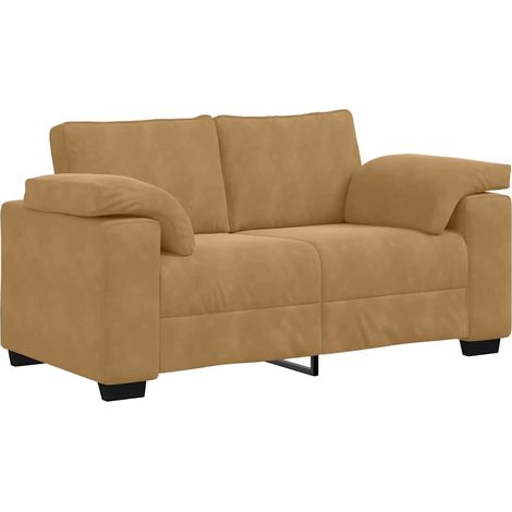 vidaXL Divano Divanetto Marrone 120 cm in Velluto (1/5)