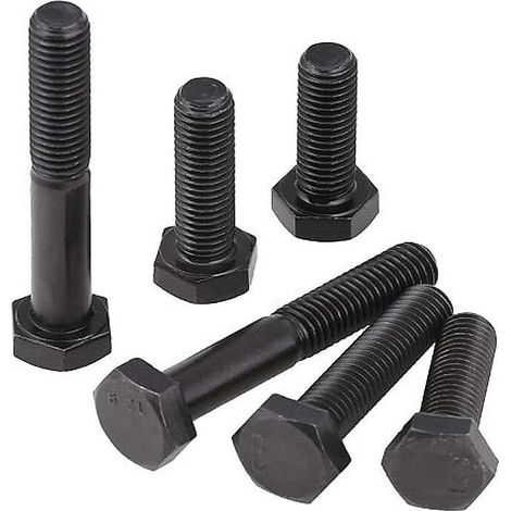 20 tornillos de cabeza hexagonal, ennegrecidos, grado 12.9, de alta resistencia, M6 40 mm, de DEBUNS (1/5)